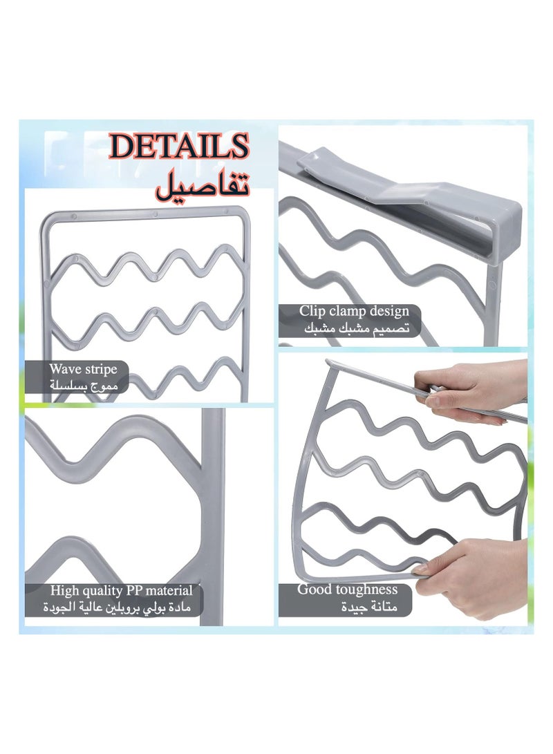 أنمي مقسم أرفف خزانة ملابس، مناسب للمطبخ مكتب المنزل (أبيض)  - Image 5