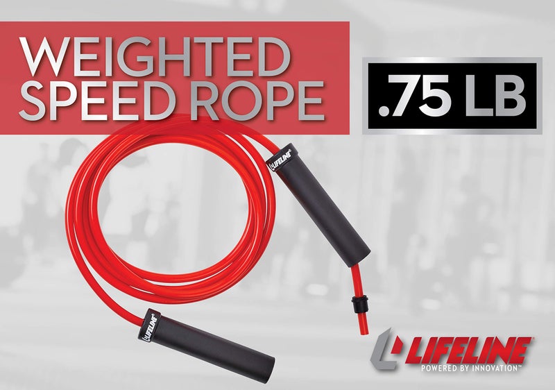Lifeline Fitness Weighted Speed Rope - Jump Rope for Home Gym - Tone Muscles and Burn Fat with Adjustable Lengths - Two Weight Levels Available 0.75 lbs. - Image 2