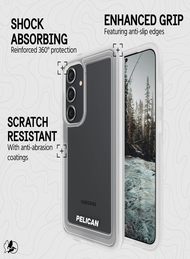 بيلكان جراب Pelican Voyager لهاتف Samsung Galaxy S24 Plus [6.7 بوصة] [حماية من السقوط من ارتفاع 18 قدمًا وفقًا لمعيار MIL-STD] [شحن لاسلكي] جراب هاتف لهاتف Samsung Galaxy S24 Plus مع مشبك حزام وحامل للهاتف - مقاوم للاصفرار - شفاف - Image 5