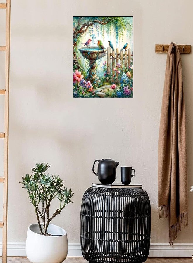 ARPADAMO Garden Birds Diamond Art Kits for Adults,5D Diamond Painting DIY Animal Diamond Art Diamond Painting Kits for Adult,Round Full Drill Diamonds, Diamond Art Kits for Home Decor-13.78x13.78inch - Image 2