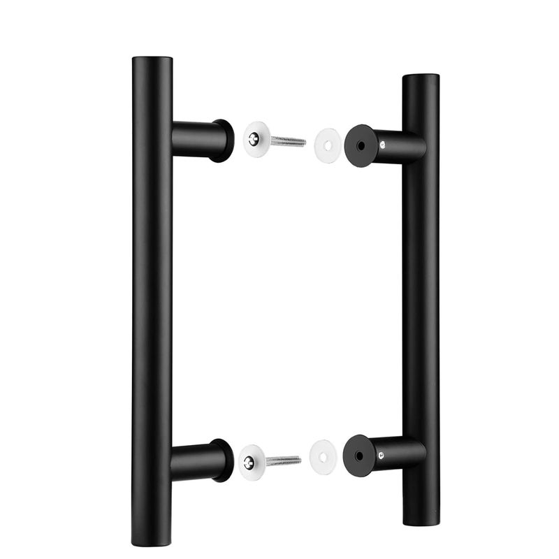 AUTM Pull Handle 12 inch Pull Door Handle for Glass and Wooden Doors 300 mm Pull Handles for All The Doors of HouseOfficeHotels 1 Matte Black - Image 1