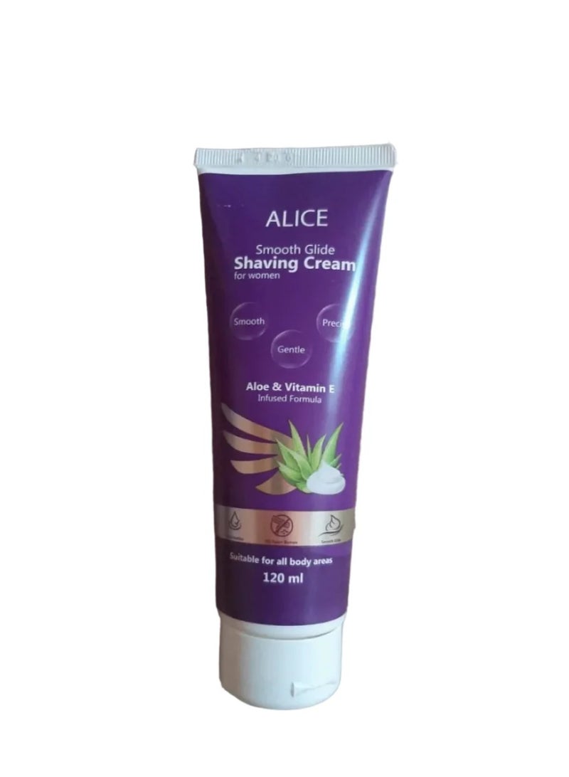 Alice Smooth Glide Shaving Cream For Women 120ml - Image 1