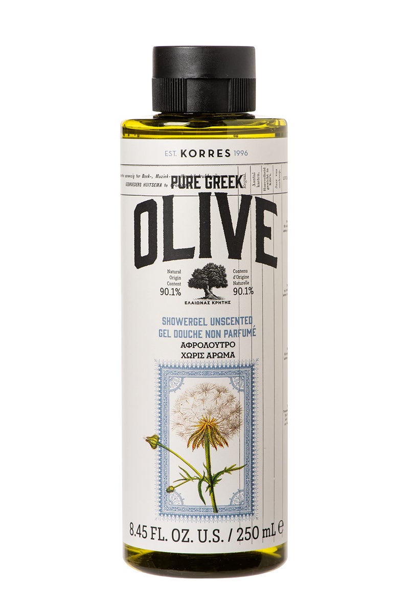 KORRES Olive Shower Gel, Unscented, 8.45 fl. oz. - Image 1