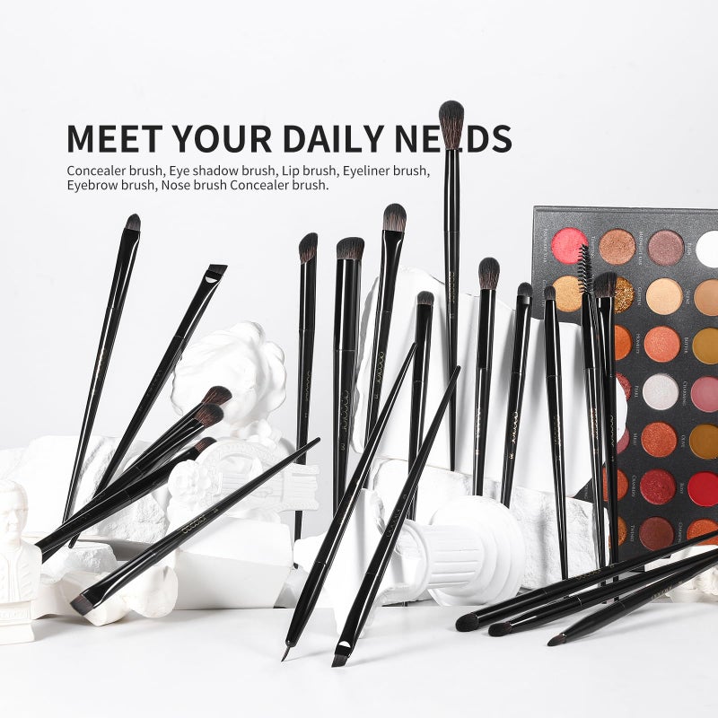 Docolor Makeup Brushes Set Professional 30Pcs Obsidian Makeup Brushes Premium Synthetic Powder Kabuki Foundation Contour Blush Concealer Eye Shadow Blending Eyeliner Crease Eyebrow Make Up Brush Kit - Image 2
