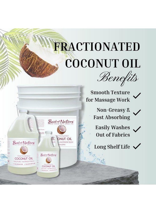 بست أوف نيتشر زيت جوز الهند النقي المجزأ بنسبة 100%، زيت التدليك والجسم السائل Mct، مرطب غير معطر للشعر، البشرة، الوجه، حامل للعلاج العطري للزيوت العطرية بحجم كبير - Image 3