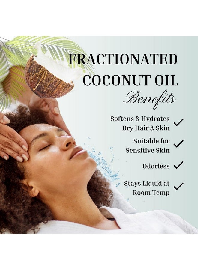 بست أوف نيتشر زيت جوز الهند النقي المجزأ بنسبة 100%، زيت التدليك والجسم السائل Mct، مرطب غير معطر للشعر، البشرة، الوجه، حامل للعلاج العطري للزيوت العطرية بحجم كبير - Image 2