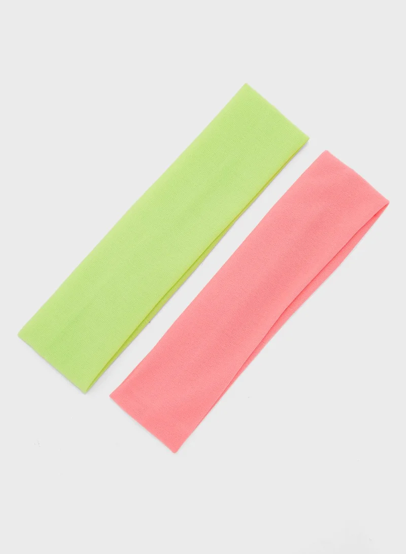 Ginger 2 Pack Sporty  Jersey Stretch Headband