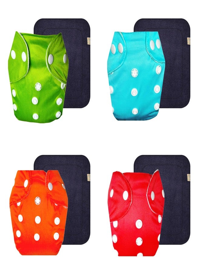 حفاضات قماشية دمبلدو لايت مع حشوة رمادية (عبوة من 4 قطع) | شعور بالجفاف والراحة | قابلة لإعادة الاستخدام والغسل | أزرار كبس قابلة للتعديل | مناسبة للارتداء طوال اليوم | من 3 أشهر إلى سنتين | للجنسين - Image 1