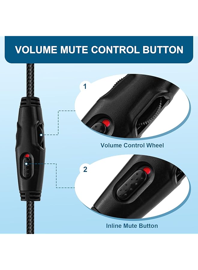 Cloud Alpha Replacement Cable Compatible With Kingston Hyperx Cloud Alpha Cloud Mix Cloud Flight Logitech G633 G933 Gaming Headset With Mute & Volume Controls (No Mic 4.9Ft) - Image 4