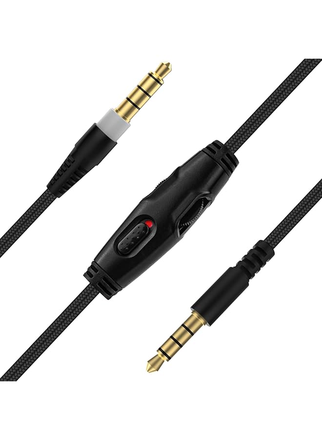 Cloud Alpha Replacement Cable Compatible With Kingston Hyperx Cloud Alpha Cloud Mix Cloud Flight Logitech G633 G933 Gaming Headset With Mute & Volume Controls (No Mic 4.9Ft) - Image 1