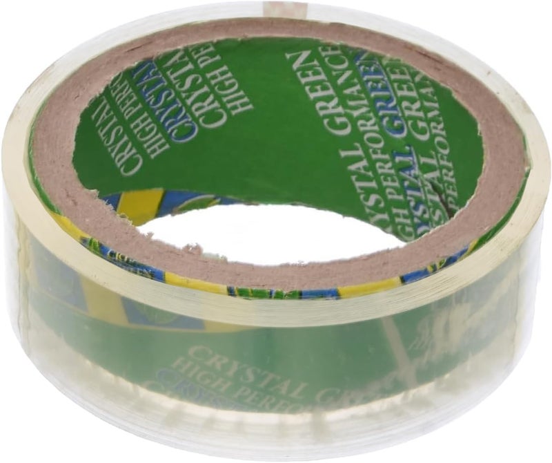 100 Yard 4.2cm) Wide Tape 6 Rolls Crystal Green Heavy Duty Packing Tape for Sealing Parcel Boxes Office Home School Use Strong Adhesive Tape Super Secure Sticky Seal Roll - Clear 100Y - Image 1