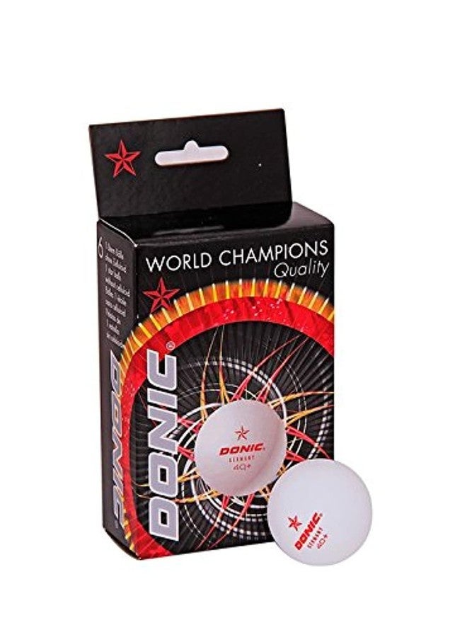 دونيك كرة تنس طاولة بلاستيكية من نوع دونيك P40+، لون أبيض (عبوة من 6 كرات) - Image 1