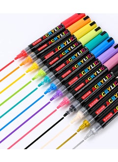 Like-It like it Jupai Acrylic Pen 4mm Handpainted Ceramic Glass Fabric Graffiti Waterproof 12color Acrylic Marker Set of 12  - Image 3