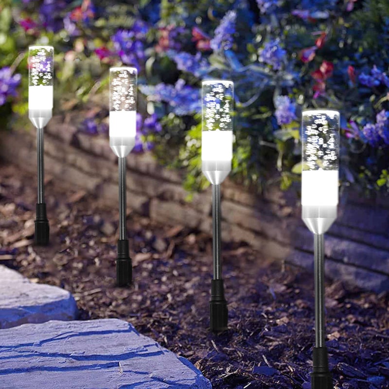 Bright B-right Outdoor Pathway Lights, 6 Pcs LED Path Lights AC Plug 12V Low Voltage Landscape Lighting 570 Lumens, Extendable IP65 Waterproof Outdoor Garden Light for Patio Yard Walkway, Cool White 6000K - Image 1