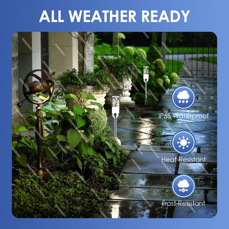 Bright B-right Outdoor Pathway Lights, 6 Pcs LED Path Lights AC Plug 12V Low Voltage Landscape Lighting 570 Lumens, Extendable IP65 Waterproof Outdoor Garden Light for Patio Yard Walkway, Cool White 6000K - Image 3