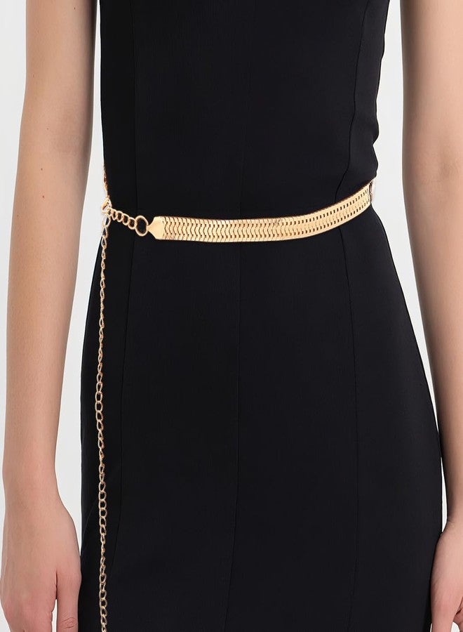 Woeoe Waist Chain Belt Women Ladies Adjustable Body Jewelry Waist Belts for Jeans Dresses - Image 2