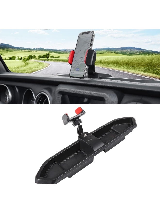 TRX AUTO Dashboard Storage Tray with Phone Holder for Jeep Wrangler & Gladiator 2018-2023 | Phone Mount Organizer | Jeep Gladiator Interior Accessories - Image 2