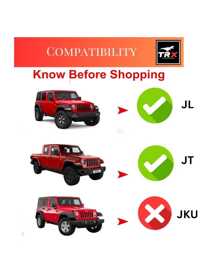 TRX AUTO Dashboard Storage Tray with Phone Holder for Jeep Wrangler & Gladiator 2018-2023 | Phone Mount Organizer | Jeep Gladiator Interior Accessories - Image 5