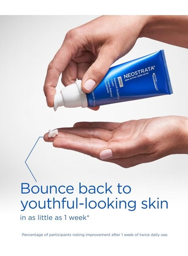 NeoStrata Skin Active Repair Crème Rebond Sculptante 50 g is a multi-action lifting moisturizer.  This cream offers a global action for firmer, plumper and visibly younger-looking skin.  Its expert formula combines firming and plumping active ingredients to restore volume to hollowed areas and redefine facial contours. Its melting texture, with a velvety feel, is rapidly absorbed, providing an immediate sensation of comfort without a greasy finish.  Day after day, features appear lifted, skin regains its elasticity and tone, as if redensified from within. - Image 3