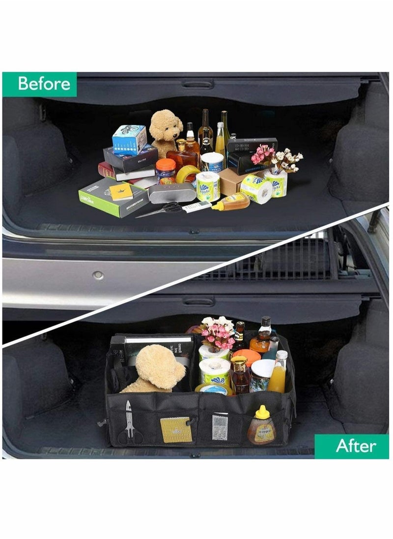 Car Boot Organiser Super Capacity Car Organiser,Hanging Car, SUVBackseat Foldable Car Saving Space Organizer, Equipped With Car Boot Tidy Storage Bag, Space Saving Exper