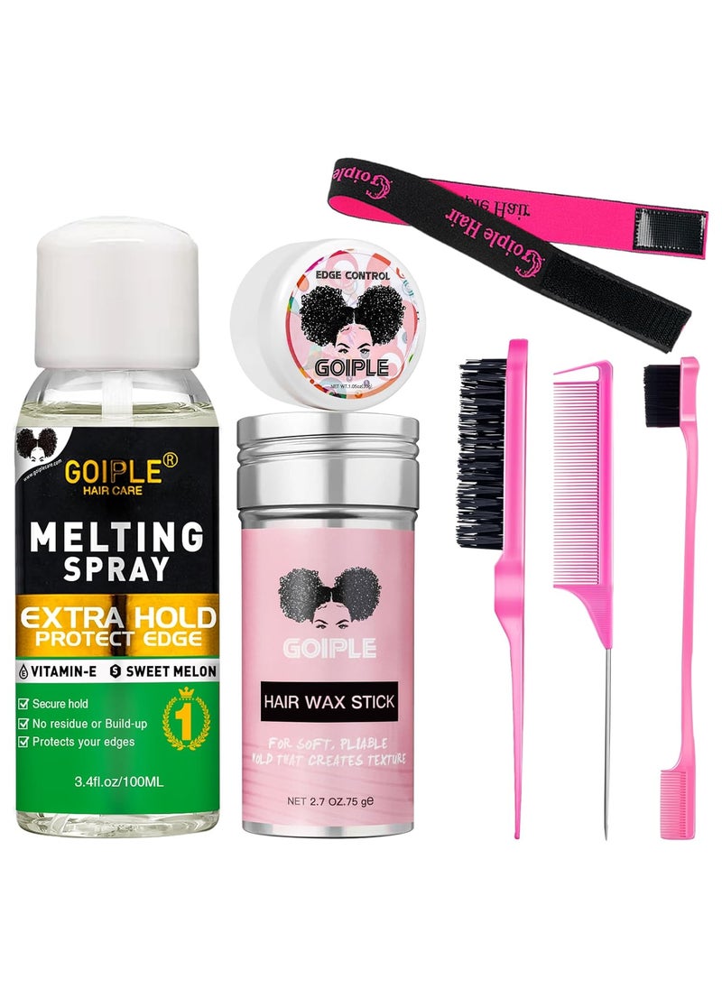 WOZUTUNT - Lace Melting Spray  GlueLess Hair Adhesive for Wigs  Extensions Extra Hold Natural Forming Wax Stick - Image 1