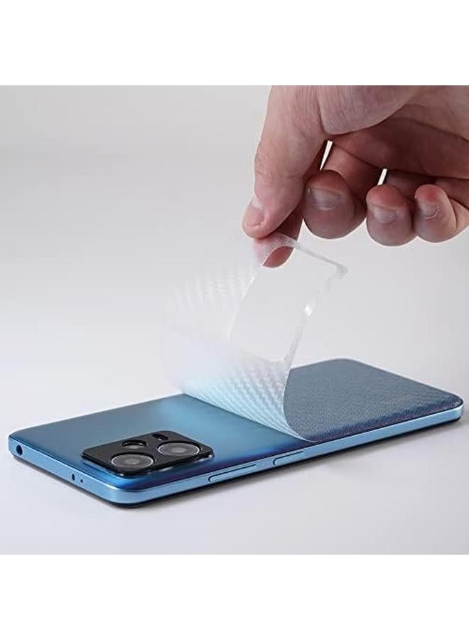 erorex Screen Protector For Redmi Note 12 Pro 5G Redmi Note 12 Pro Plus 5G 6.67" With 2Pcs Tempered Glass 1Pc Camera Len Protector 1Pc Backing Carbon Fiber Film Fingerprint Reader Easy To Install - Image 4