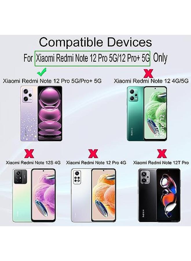 erorex Screen Protector For Redmi Note 12 Pro 5G Redmi Note 12 Pro Plus 5G 6.67" With 2Pcs Tempered Glass 1Pc Camera Len Protector 1Pc Backing Carbon Fiber Film Fingerprint Reader Easy To Install - Image 2