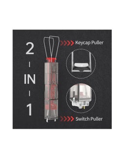 KASTWAVE 2-in-1 Switch Puller, Keycap Puller for Mechanical Keyboard, 304 Stainless Steel Key Cap Removal Tool, Easily Remove and Replace Gaming Keyboard Switches and keycaps, Black Translucent  - Image 2