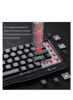KASTWAVE 2-in-1 Switch Puller, Keycap Puller for Mechanical Keyboard, 304 Stainless Steel Key Cap Removal Tool, Easily Remove and Replace Gaming Keyboard Switches and keycaps, Black Translucent  - Image 4