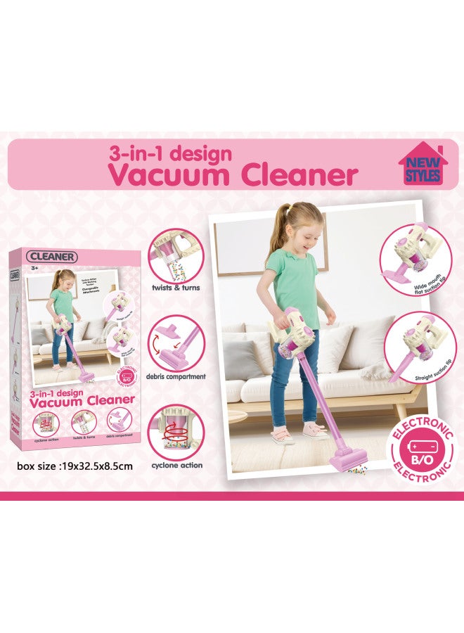 Children's Simulation Mop Broom Dustpan Play House Cleaning Toys Suit Boys And Girls Cleaning Tools Toys-Color:Electric Vacuum Cleaner-powder - Image 1