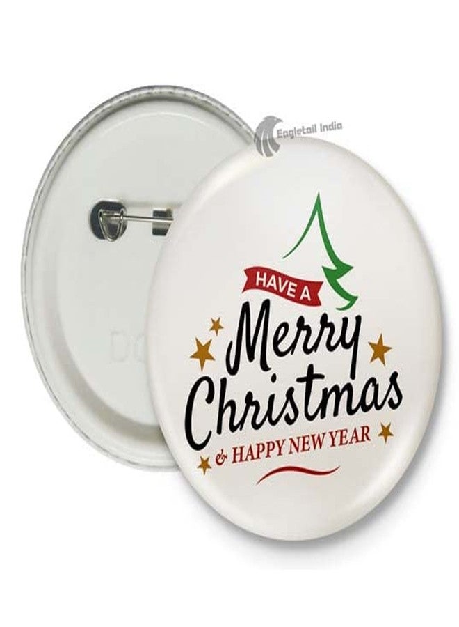 Eagletail India Merry Christmas and Happy New Year #175 Pin Badge (Pack of 9, 58mm) - Image 3