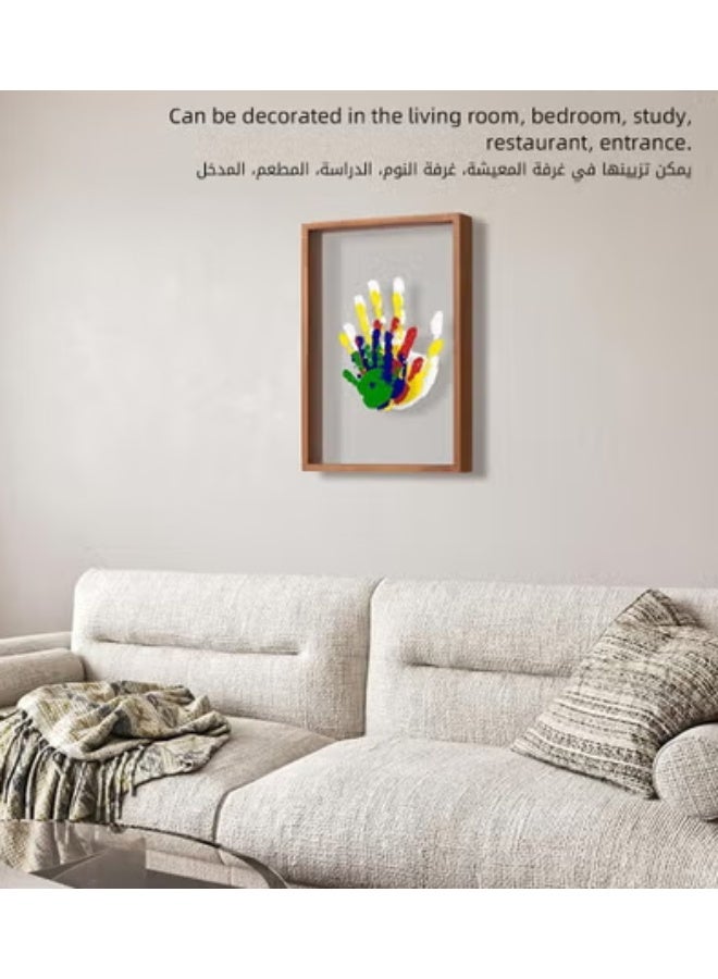 Family Handprint Kit, DIY Handmade Keepsake Frame, Baby Hand  Footprint Frame, Memorial Baby Photo Frame, Cherished Wooden Keepsake, Transparent 4 Sheets - Image 5