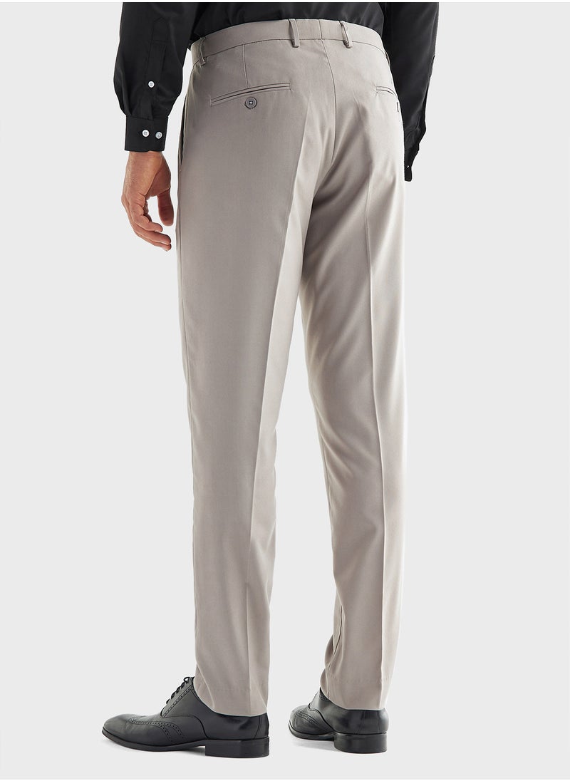 FAV Textured Trousers with Flexi Waistband and Pockets  - Image 2