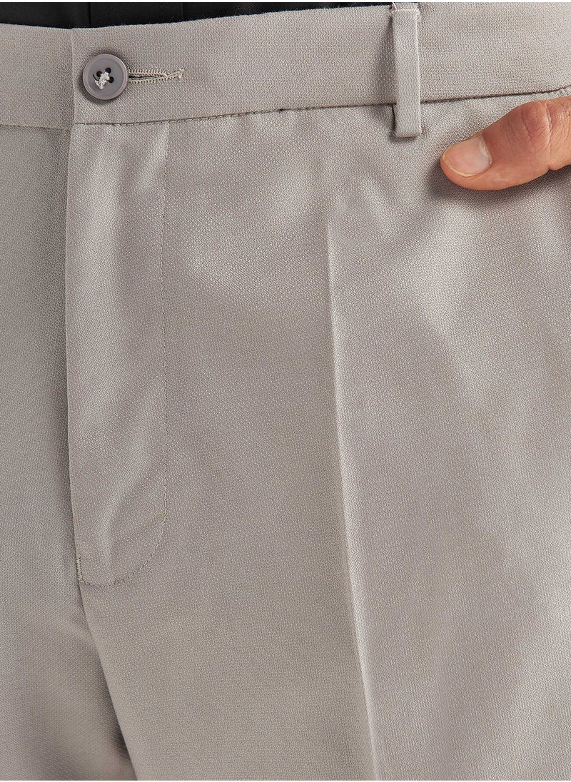 FAV Textured Trousers with Flexi Waistband and Pockets  - Image 3