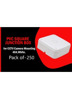 QUARSON QUARSON CCTV Box PVC WeatherResistant 4X4 Survillance Camera Mounting Juction Box With Brass Nuts Fitting Pack of 250 White 2  - Image 5