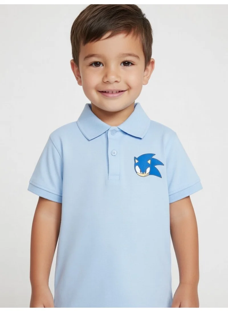 SONIC Sonic | Boys Polo T-Shirt | Blue