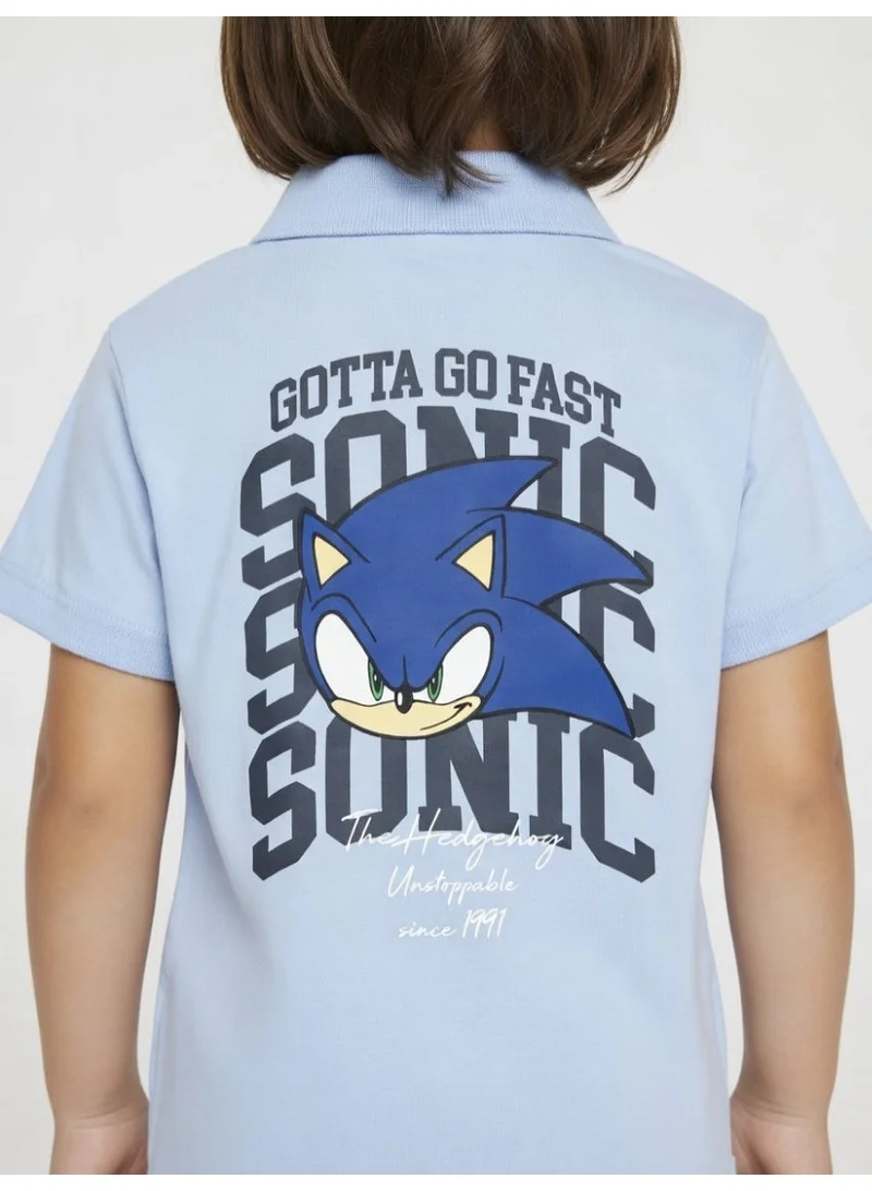SONIC Sonic | Boys Polo T-Shirt | Blue