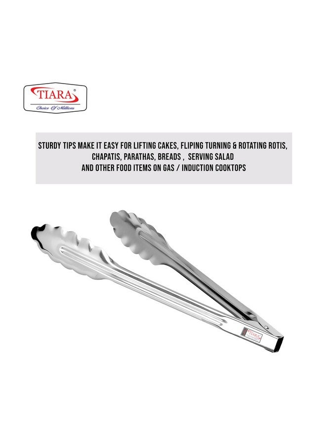Tiara ملاقط مطبخ تيارا كروتي - للطبخ والتقديم - سلطة، خبز، روتي، شيمتا باربكيو، متعددة الاستخدامات (1) - Image 2