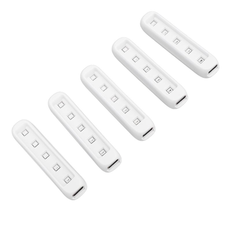 5Pcs UV Curing Light 5 LED Beads USB Mini Multifunctional UV Resin Light for Nail Art 395nm Black Rectangle - Image 2