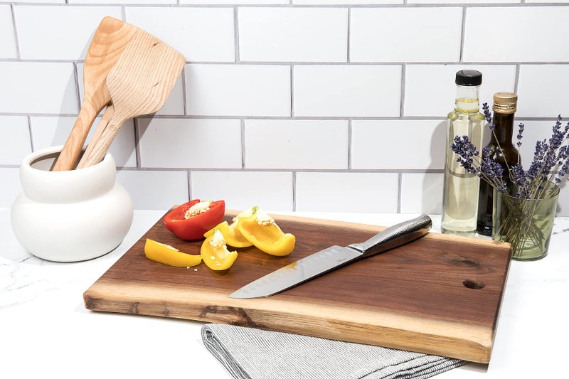 Arbor Down Live Edge Black Walnut Cutting Board, American Amish Handmade, Each Cutting Board is Unique, X Large Cutting Board 10" x 15"… - Image 4
