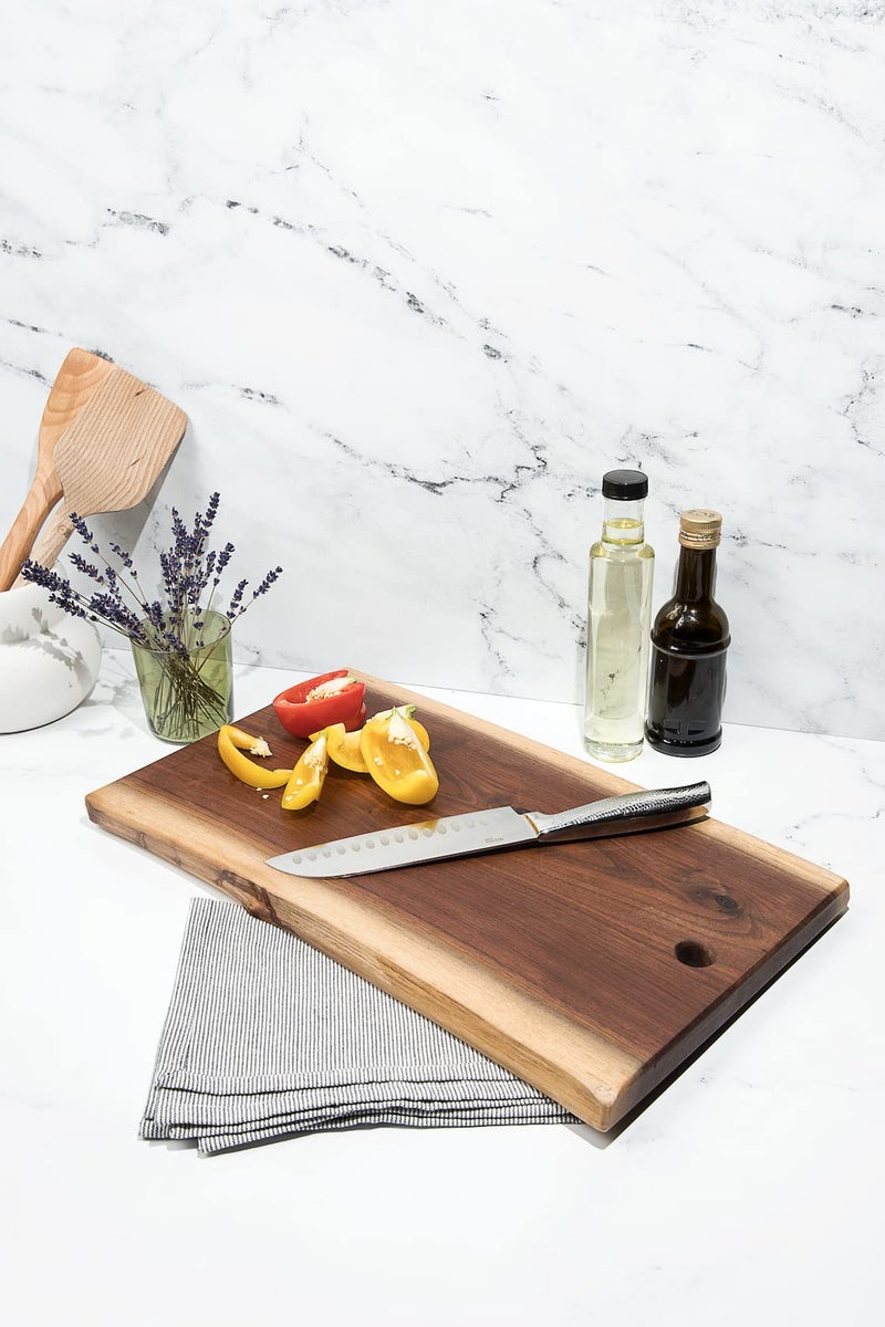 Arbor Down Live Edge Black Walnut Cutting Board, American Amish Handmade, Each Cutting Board is Unique, X Large Cutting Board 10" x 15"… - Image 3