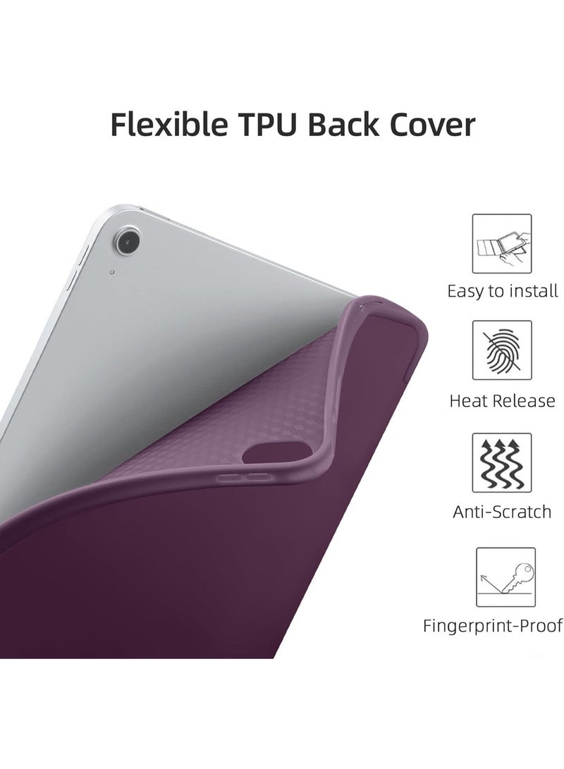 جراب لجهاز iPad (A16) الجيل الحادي عشر 11 بوصة 2025، جراب لجهاز iPad الجيل العاشر 2022 10.9 بوصة مع حامل قلم، غطاء خلفي ناعم من مادة TPU، غطاء حماية ذكي ثلاثي الطيات، خاصية التشغيل/الإيقاف التلقائي - Image 3