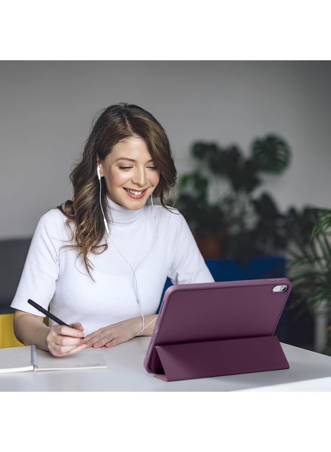 جراب لجهاز iPad (A16) الجيل الحادي عشر 11 بوصة 2025، جراب لجهاز iPad الجيل العاشر 2022 10.9 بوصة مع حامل قلم، غطاء خلفي ناعم من مادة TPU، غطاء حماية ذكي ثلاثي الطيات، خاصية التشغيل/الإيقاف التلقائي - Image 4