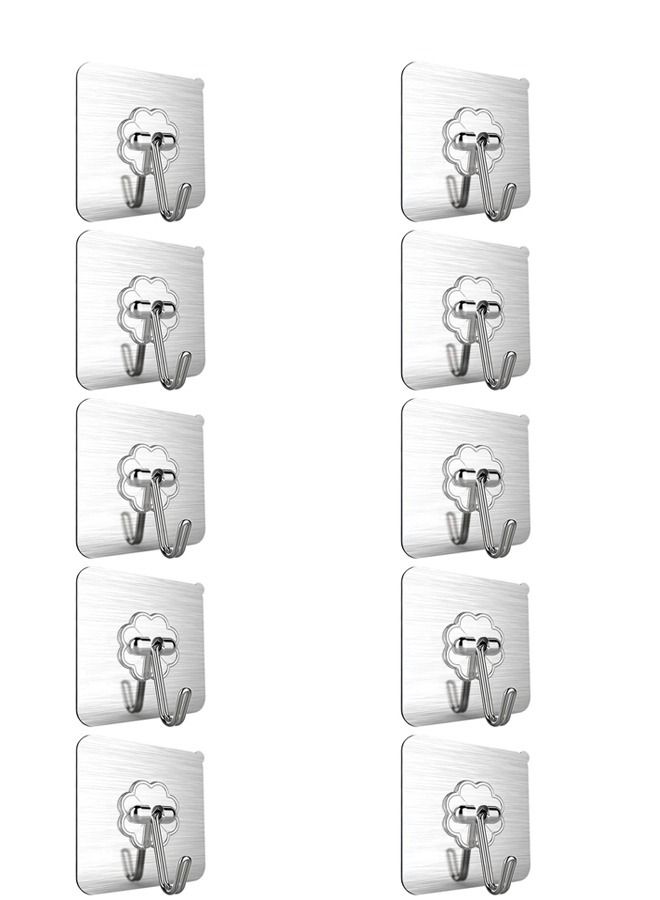 fashionhome 10-Pieces Self Adhesive Heavy Duty Hooks  - Image 1