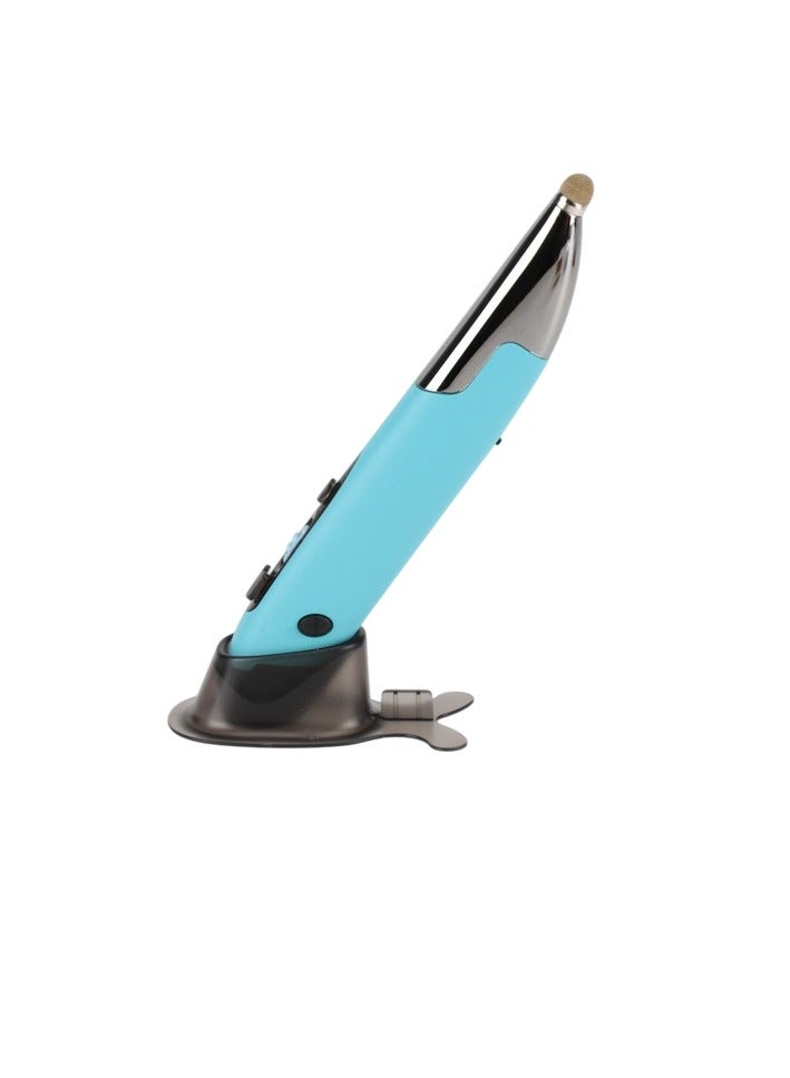 Pen Mouse, Rechargeable Luminous Silent Wireless Mouse, Small Portable Dual Mode Bluetooth Mouse, Lightweight Comfortable Grip Durable Laptop Mouse, (1pc, Blue)