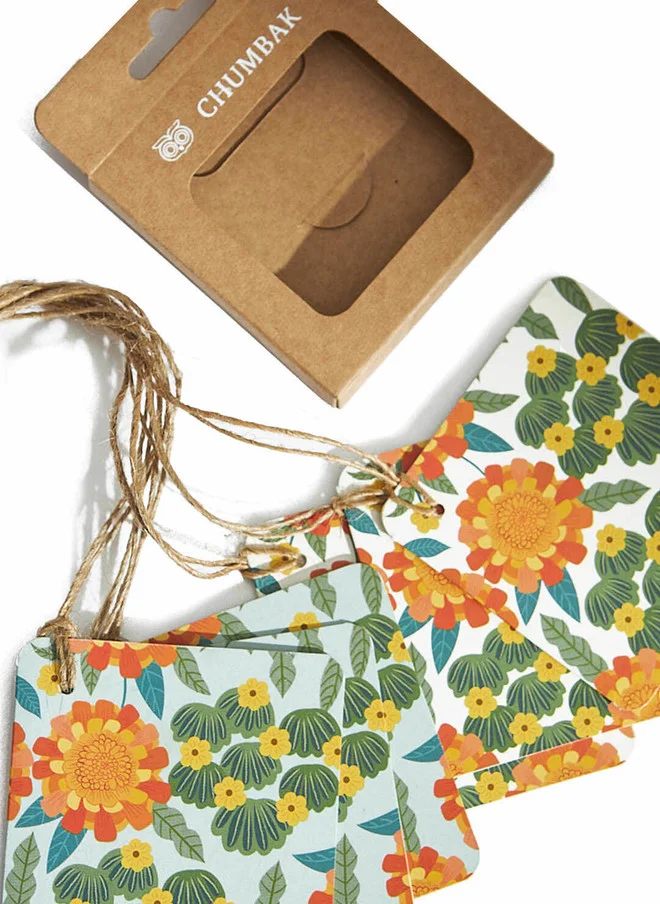Chumbak Marigold Gift Tags, Set of 6