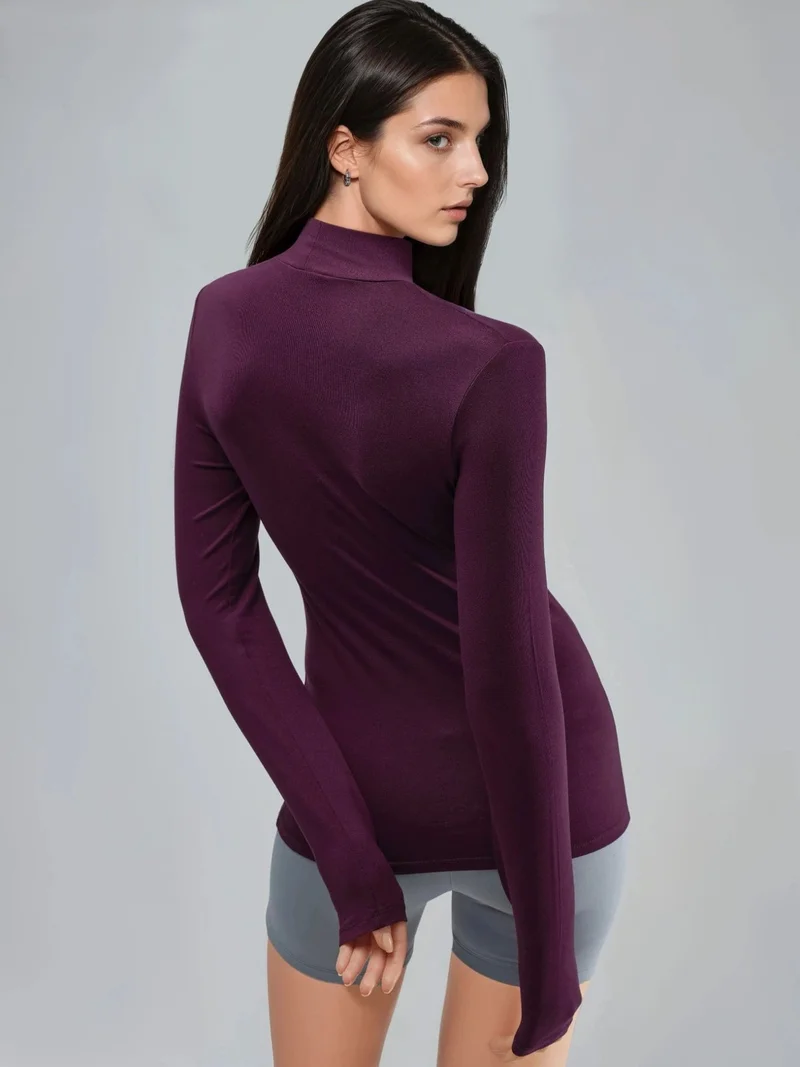 Busem BUSEM Slim Fit Half Turtleneck Blouse