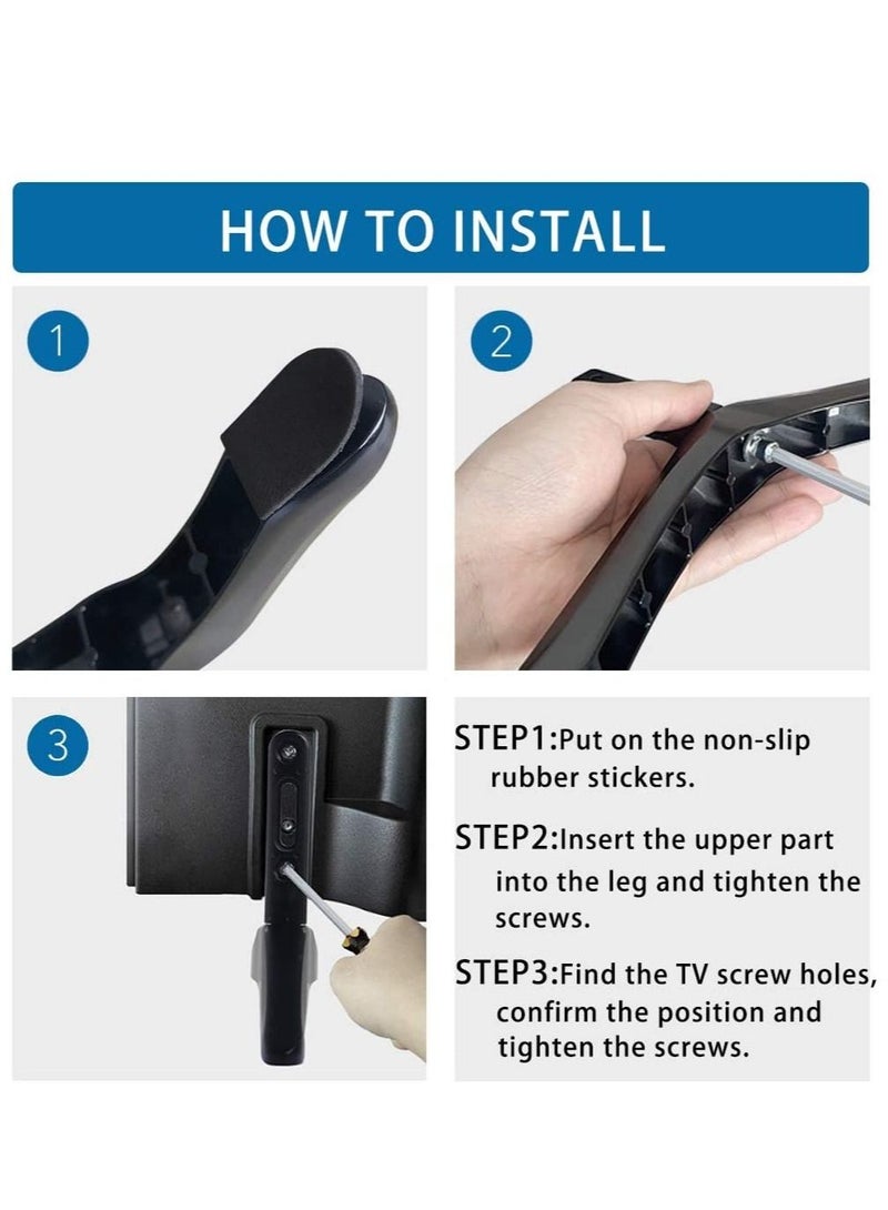 شو وو قاعدة تلفزيون عالمية لسطح المكتب بحامل أسود - Image 3