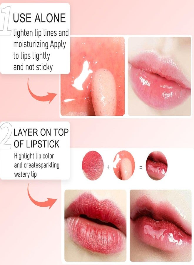 XTJXTJ 3 Colors Tinted Plumping Lip Oil Gloss, Hydrating Lip Oil, Ultra-Hydrating & Nourishing Lip Care Lip Tint, Long Lasting Non-Sticky Transparent Toot Lip Glaze, Makeup Gift For Women (Set A) - Image 4