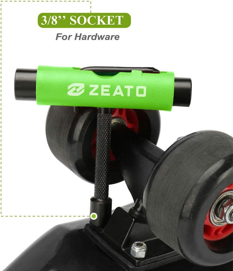 Zeato All-in-One Skate Tools Multi-Function Portable Skateboard T Tool Accessory with T-Type Allen Key and L-Type Phillips Head Wrench Screwdriver - Image 5